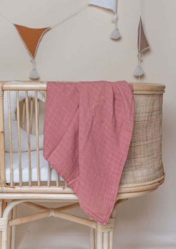 Swaddles baby organic cotton bamboo terracotta